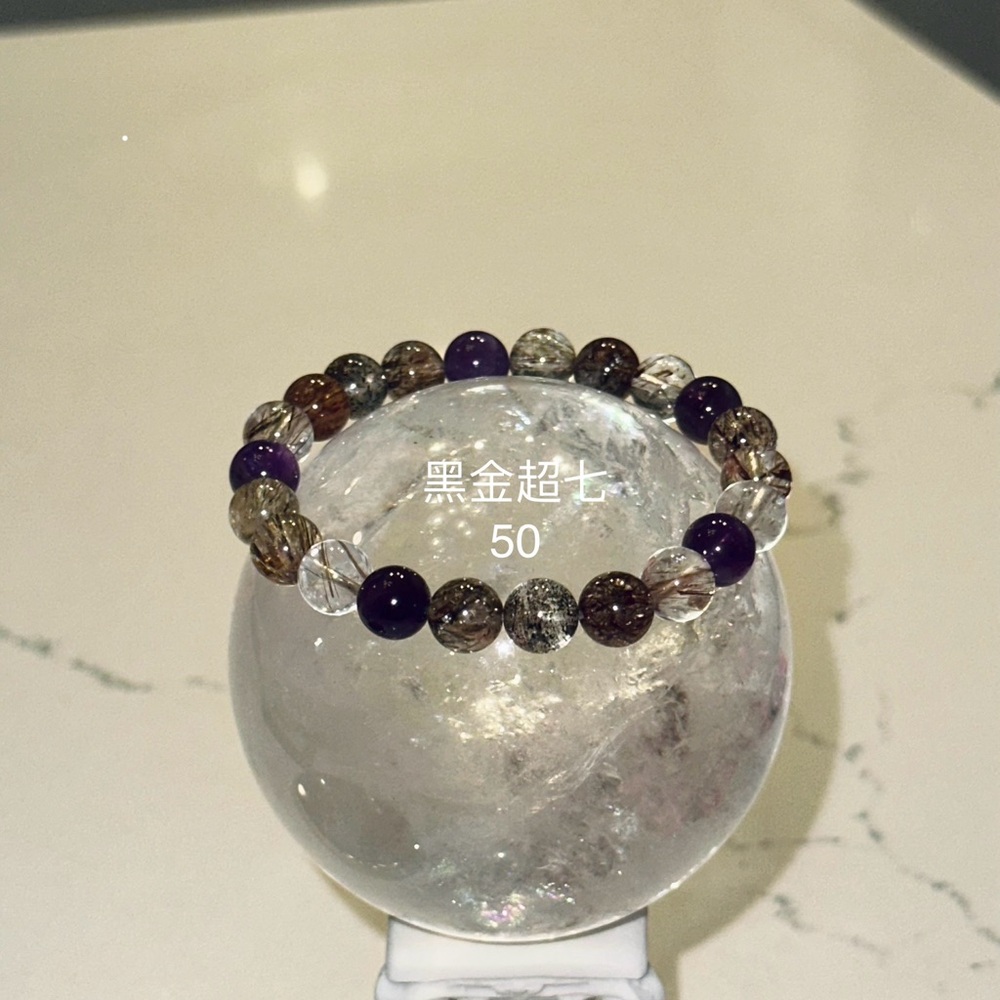 Balck Gold Super Seven Quartz Bracelet